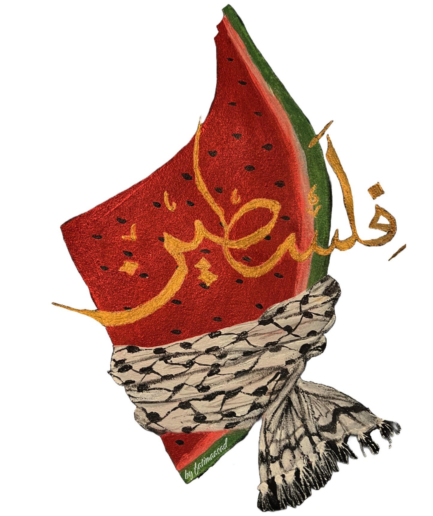 Watermelon Keffiyeh Artwork