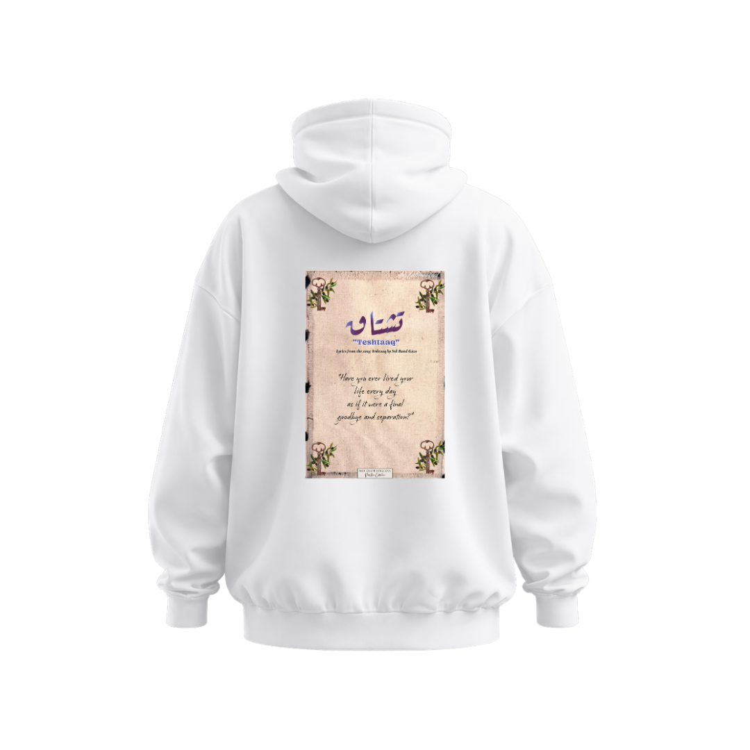 Teshtaaq White Hoodie Design