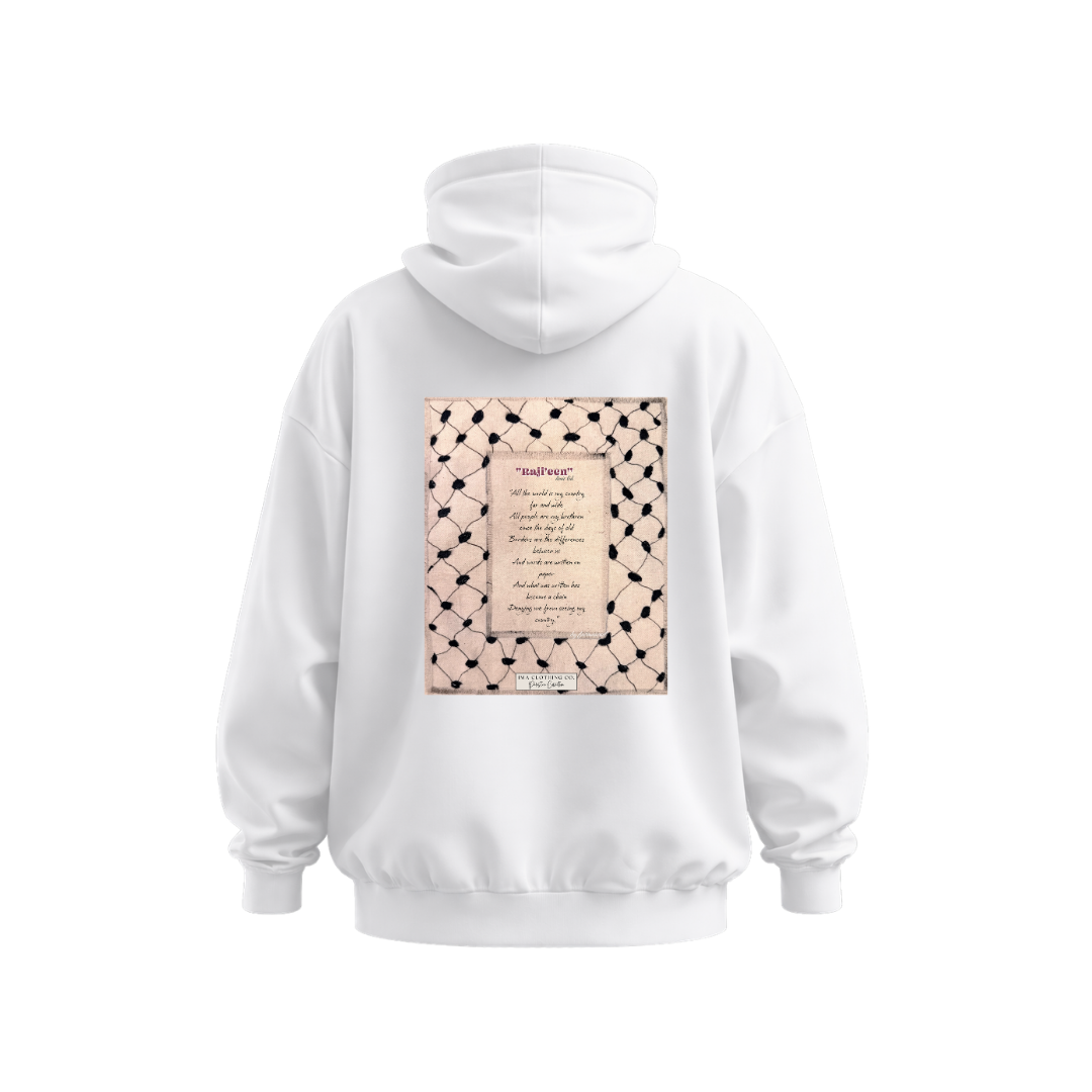 Raj'ieen - We Are Returning White Hoodie Design