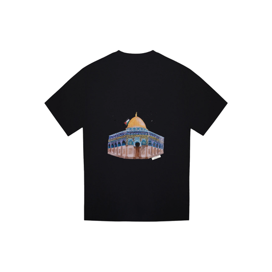 Al Quds Black Tee Design