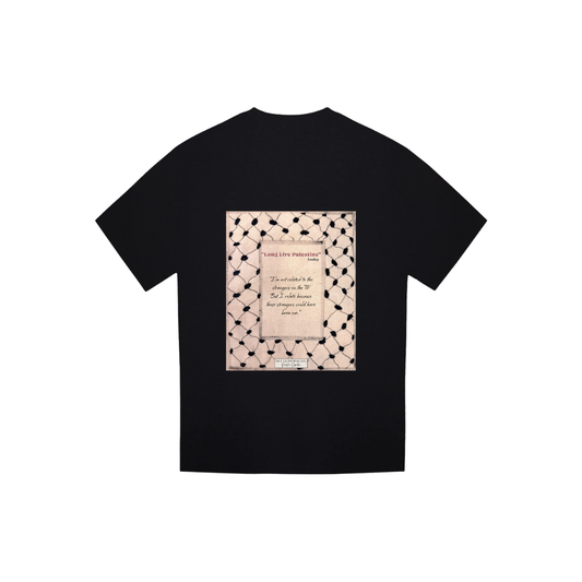 Lowkey - Long Live Palestine Black Tee Design