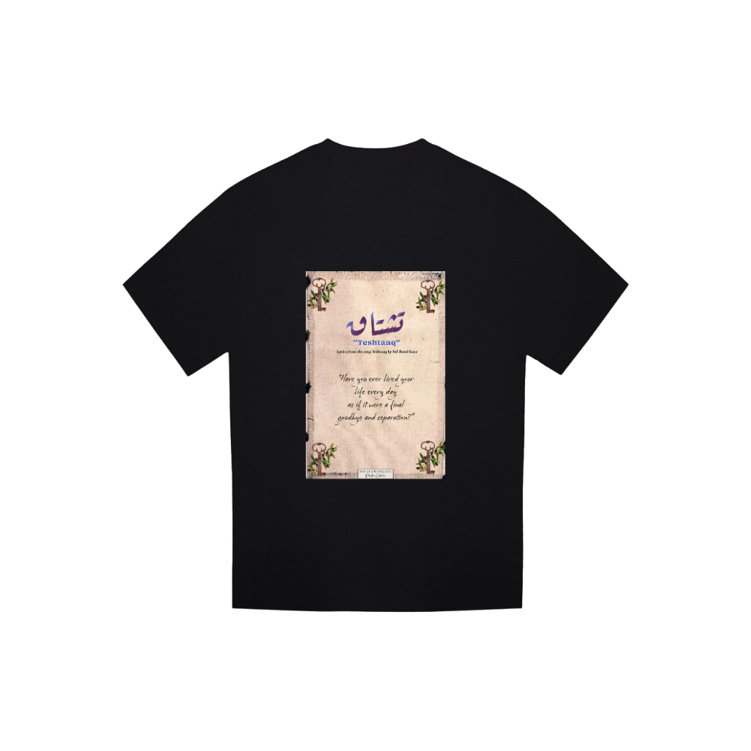Teshtaaq Black Tee Design