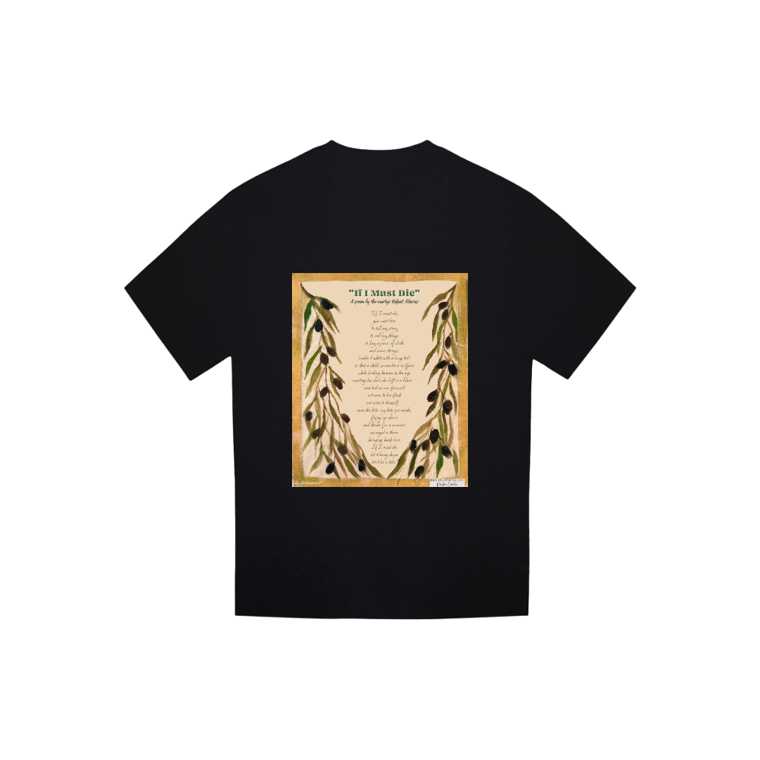 Refaat Alareer Black Tee Design
