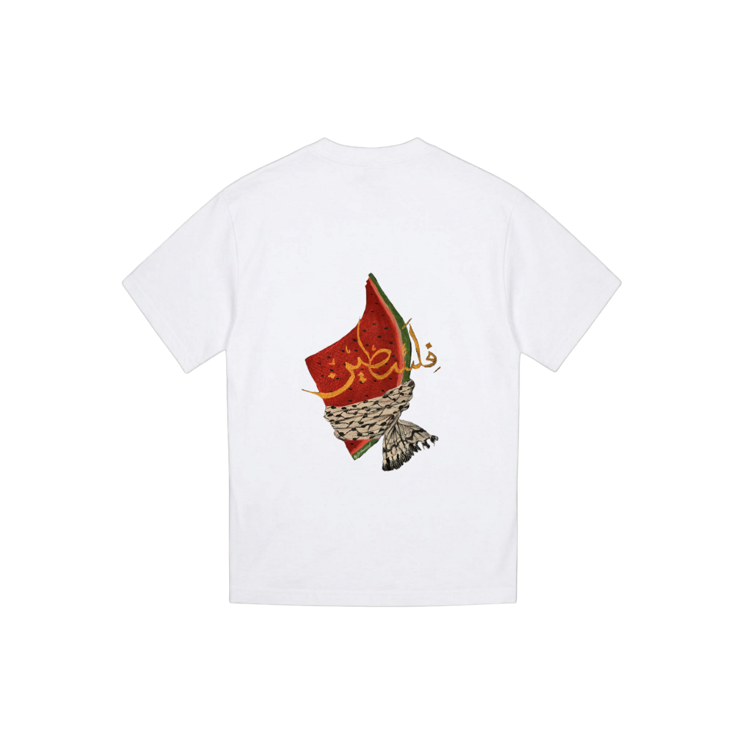 Watermelon Keffiyeh White Tee Design