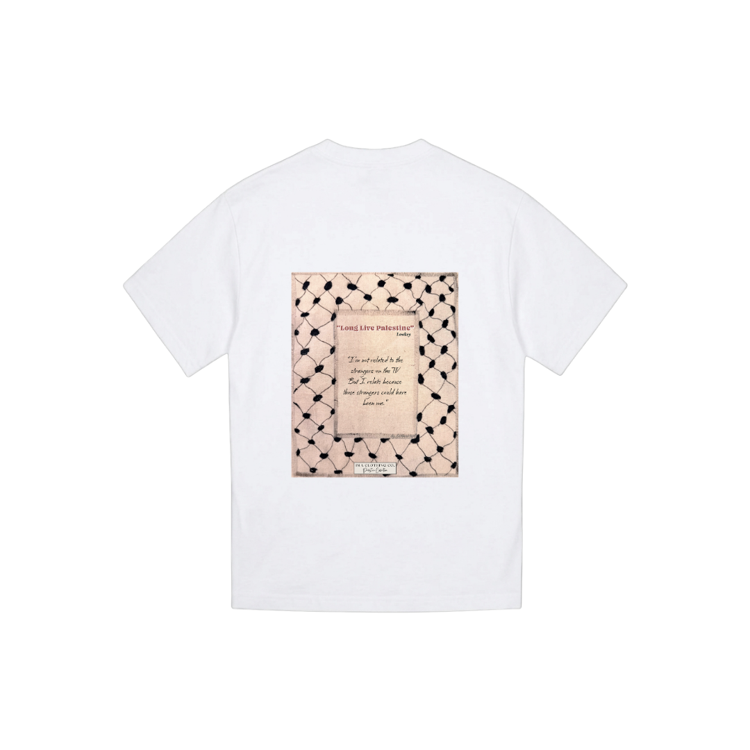 Lowkey - Long Live Palestine White Tee Design
