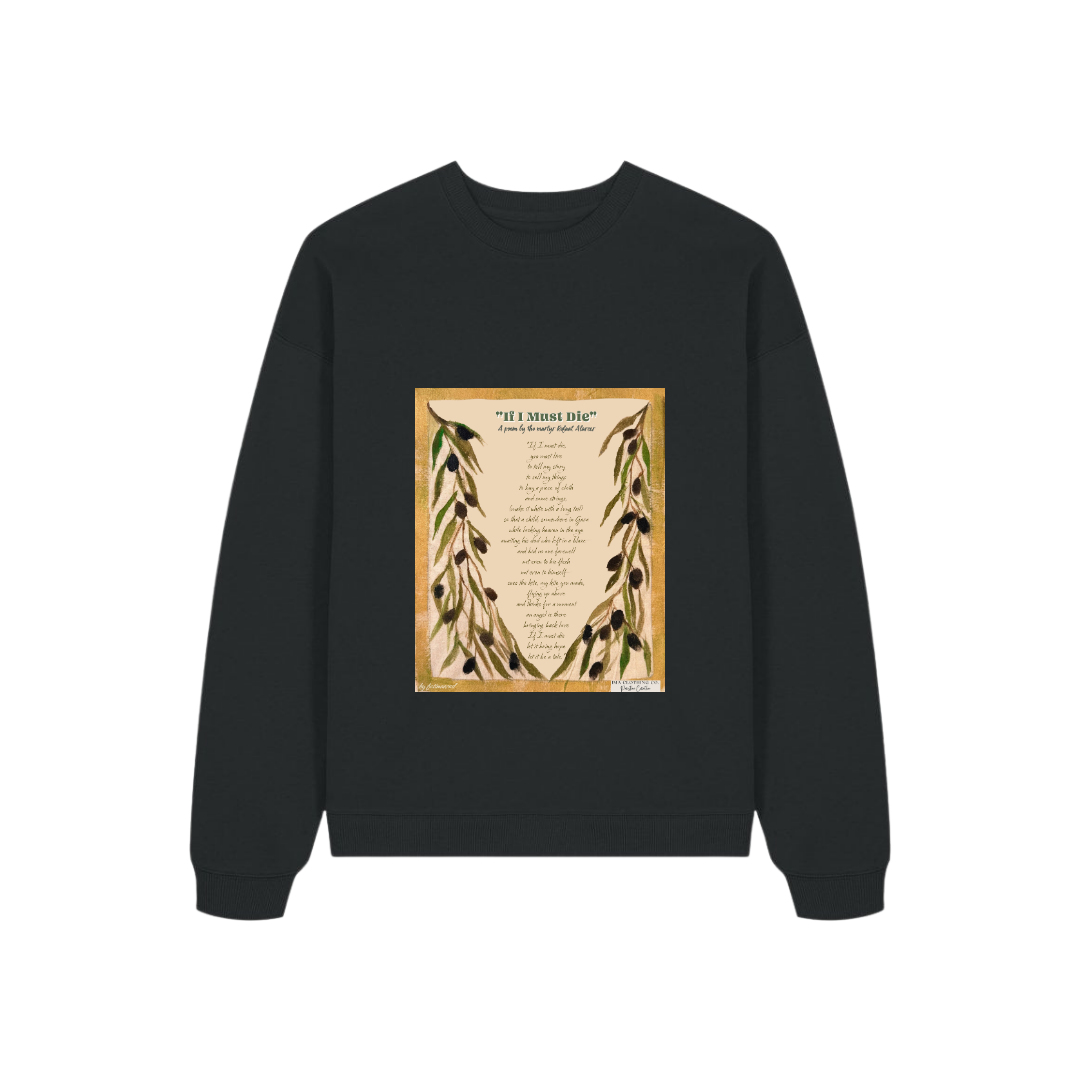 Watermelon Keffiyeh Black Sweatshirt Back