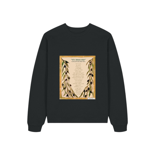 Watermelon Keffiyeh Black Sweatshirt Back