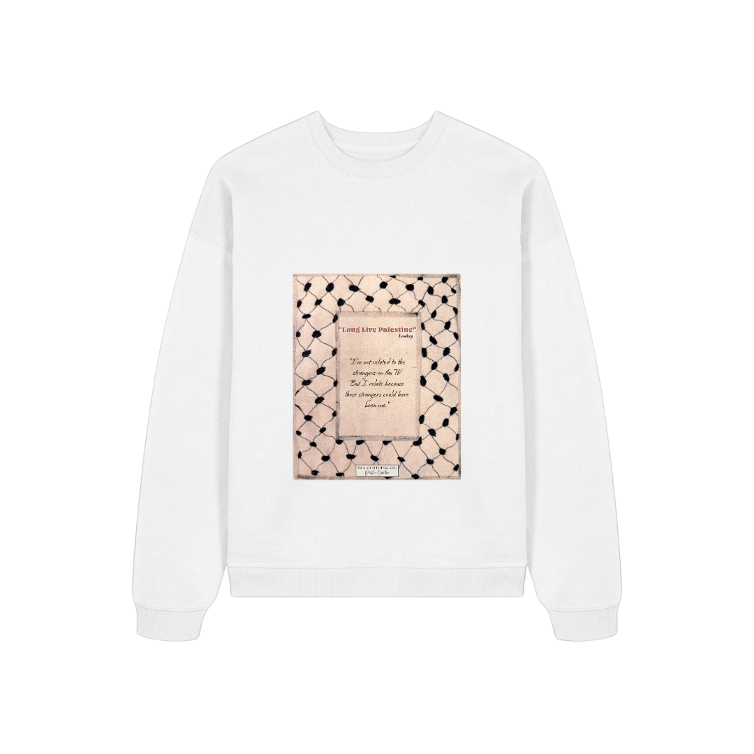 We Are Just Children White Sweatshirt Design