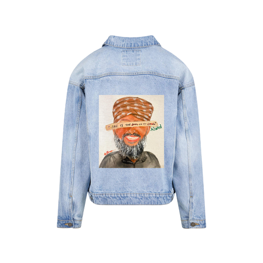 In Remembrance of Khaled Nabhan & Reem Light Blue Denim Jacket