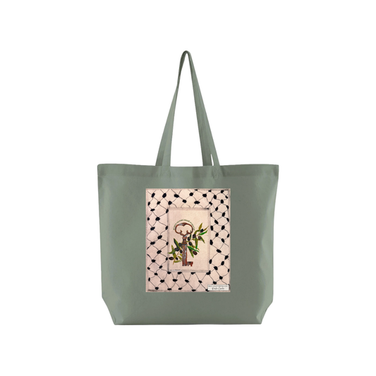 The Key Is Witness Sage Green Tote Bag