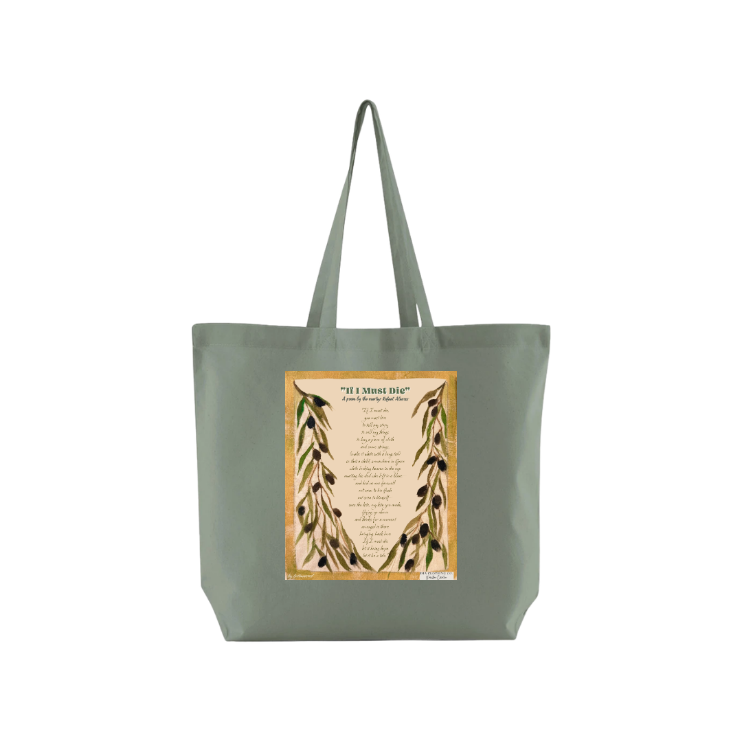 Refaat Alareer Sage Green Tote Bag