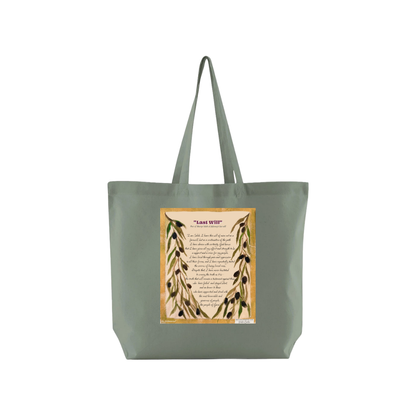 Martyr Saleh Al-Jafarawy Sage Green Tote Bag