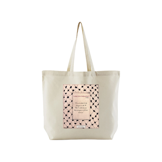 Lowkey - Long Live Palestine Natural Tote Bag