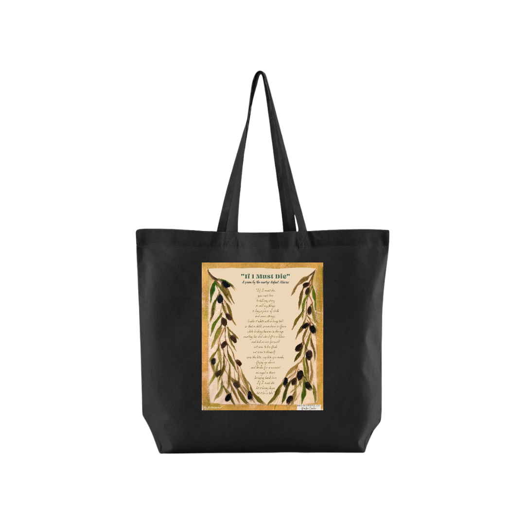 Refaat Alareer Black Tote Bag